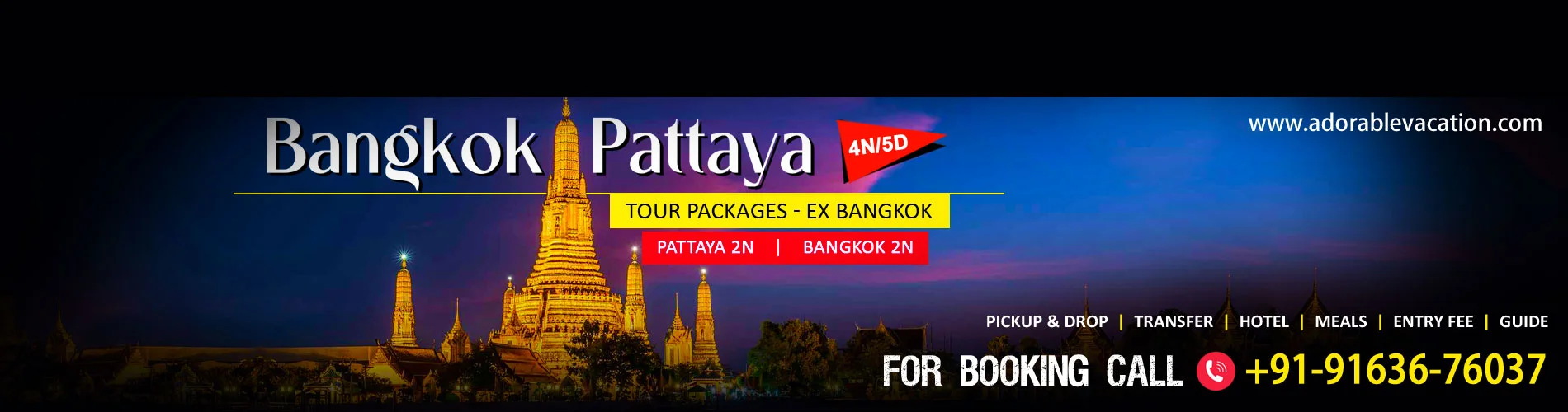 Bangkok Pattaya Package Tour from Patna