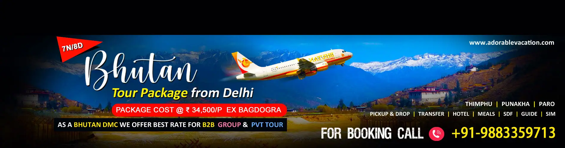 Bhutan 10 Nights 11 Days Package Tour from Delhi