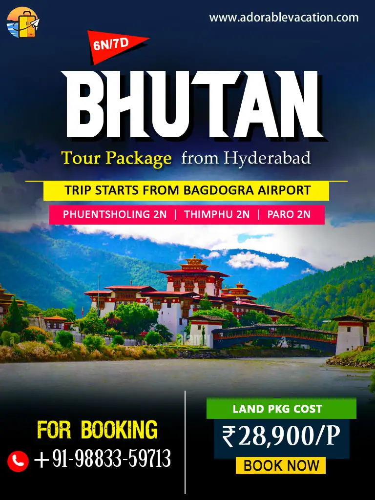 Bhutan 9 Nights 10 Days Package Tour from Hyderabad