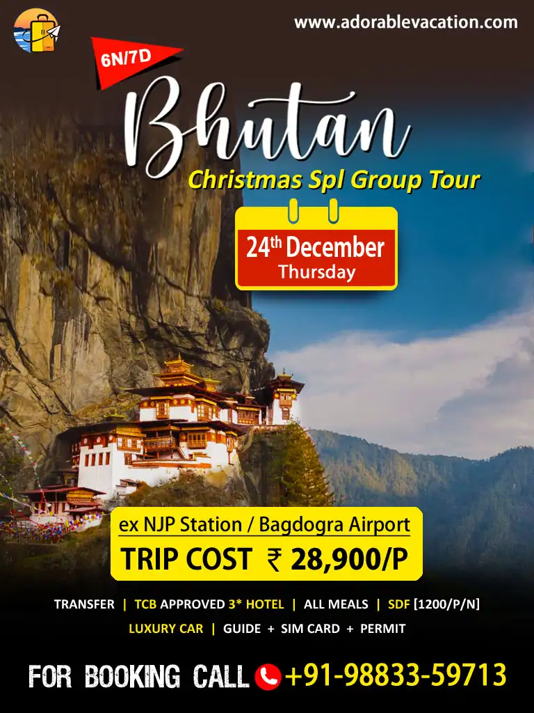 Bhutan 6 Nights 7 Days Package Tour from Kolkata