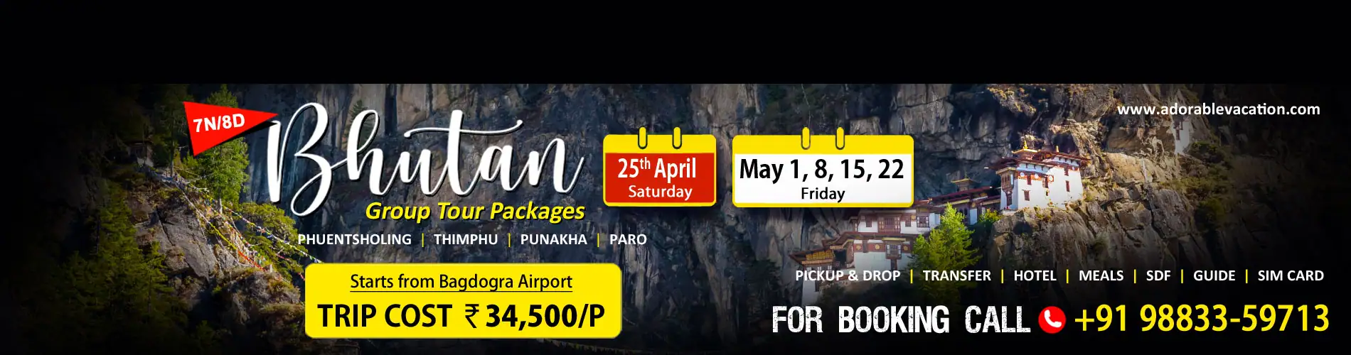 Bhutan Package Tour from Nagpur