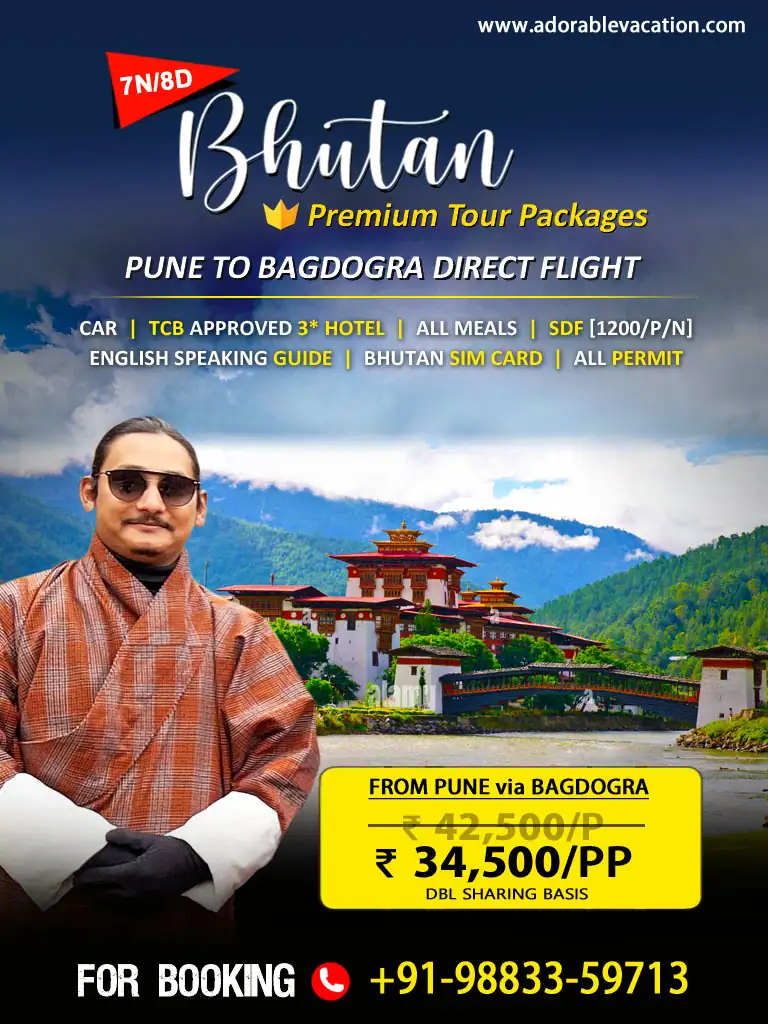 Bhutan 8 Nights 9 Days Package Tour from Pune