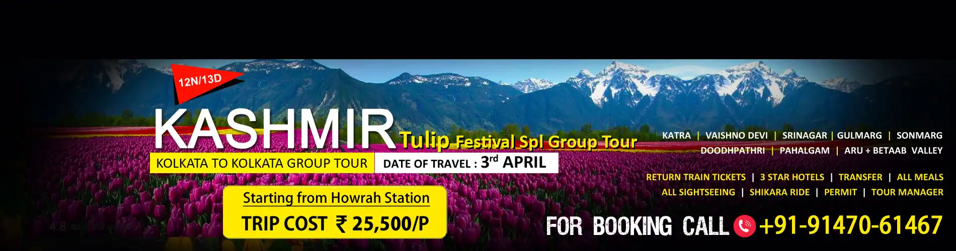Kashmir Tulip Festival Package Tour