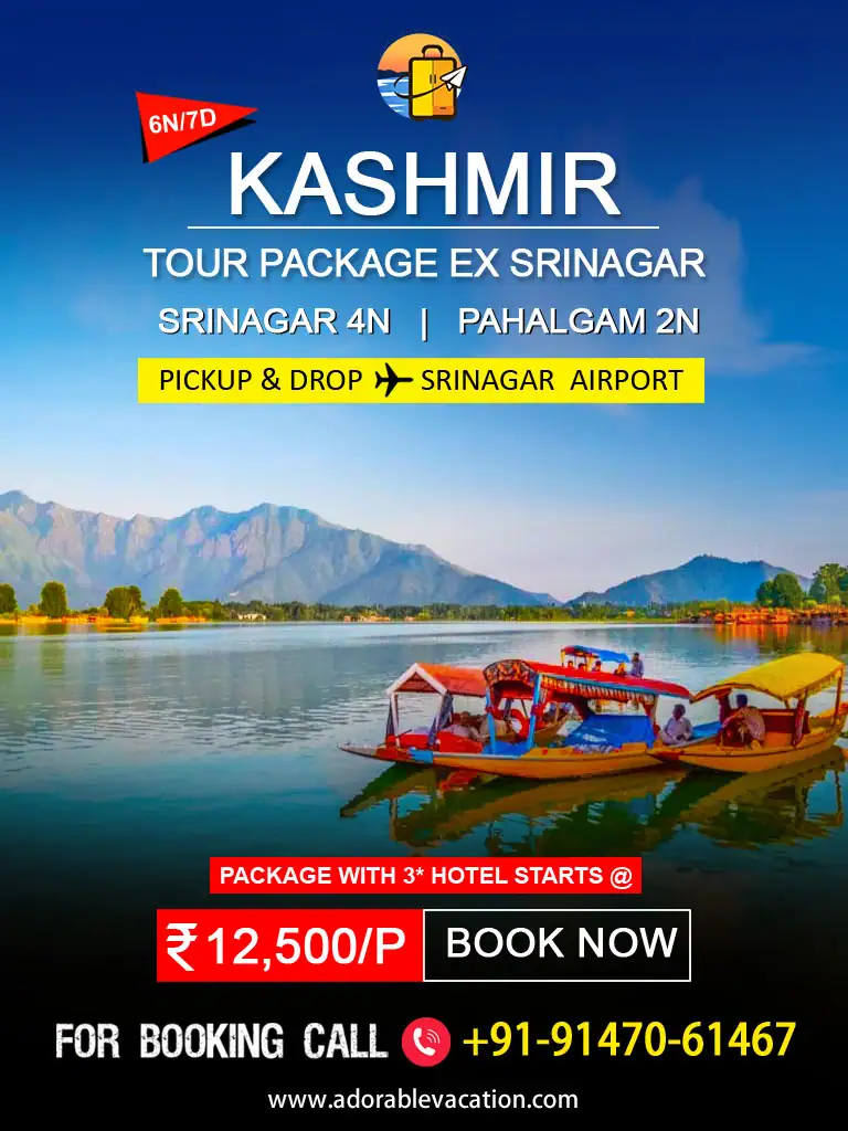 Kashmir Package Tour from Ahmedabad