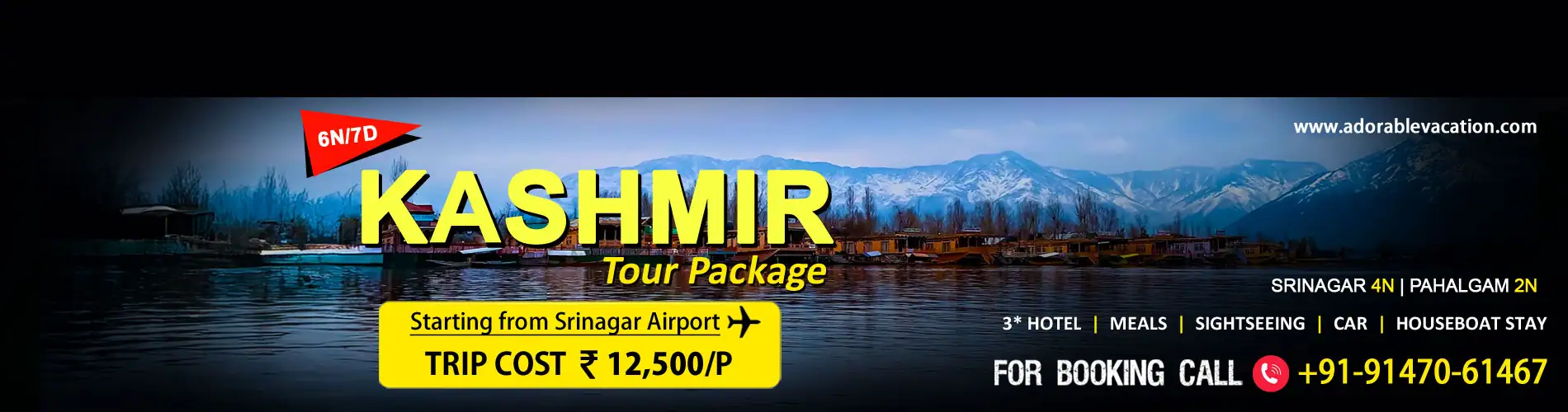 Kashmir Package Tour from Ahmedabad