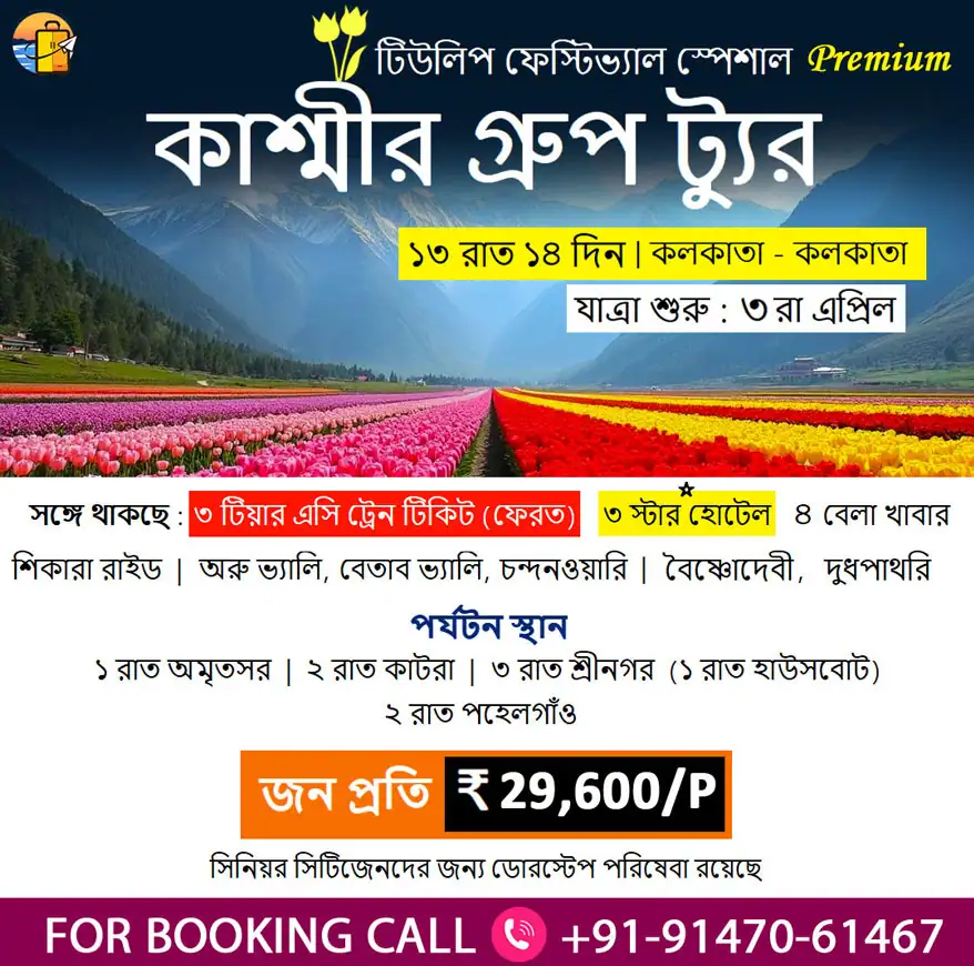 kashmir package tour from kolkata