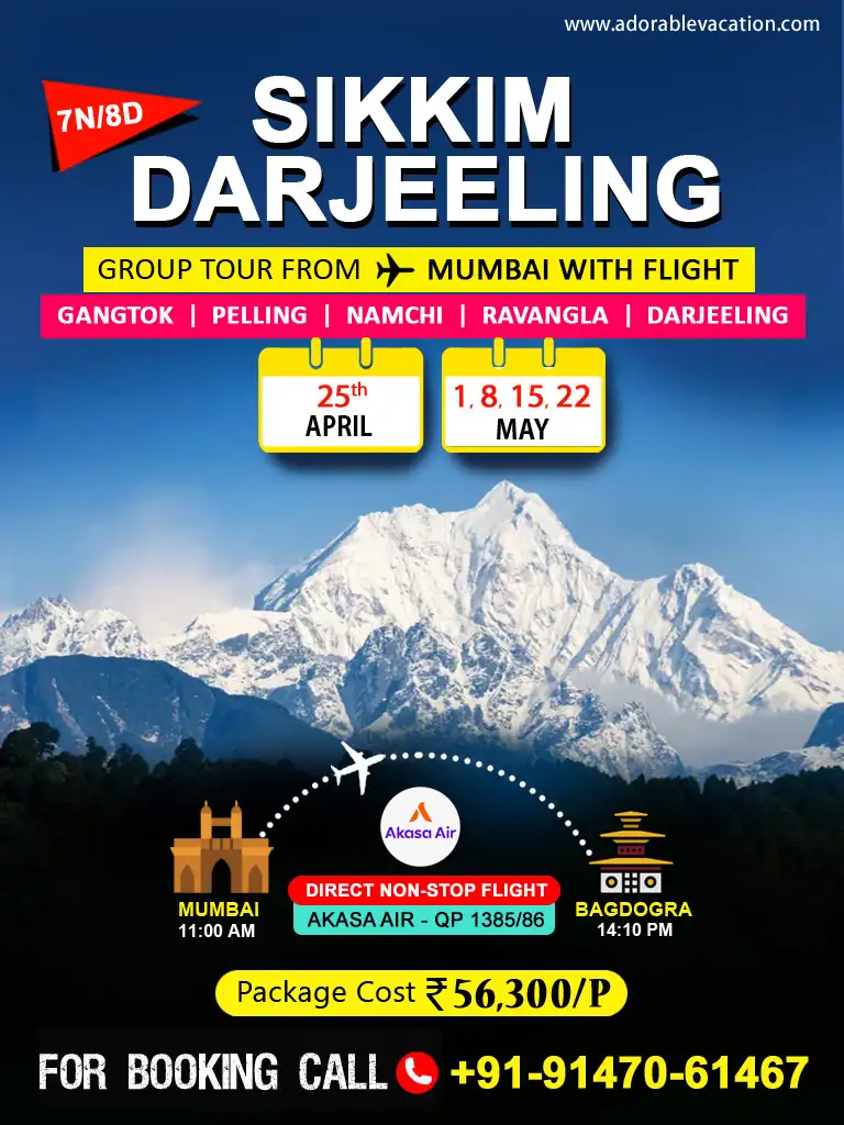 Sikkim Darjeeling Package Tour from Mumbai