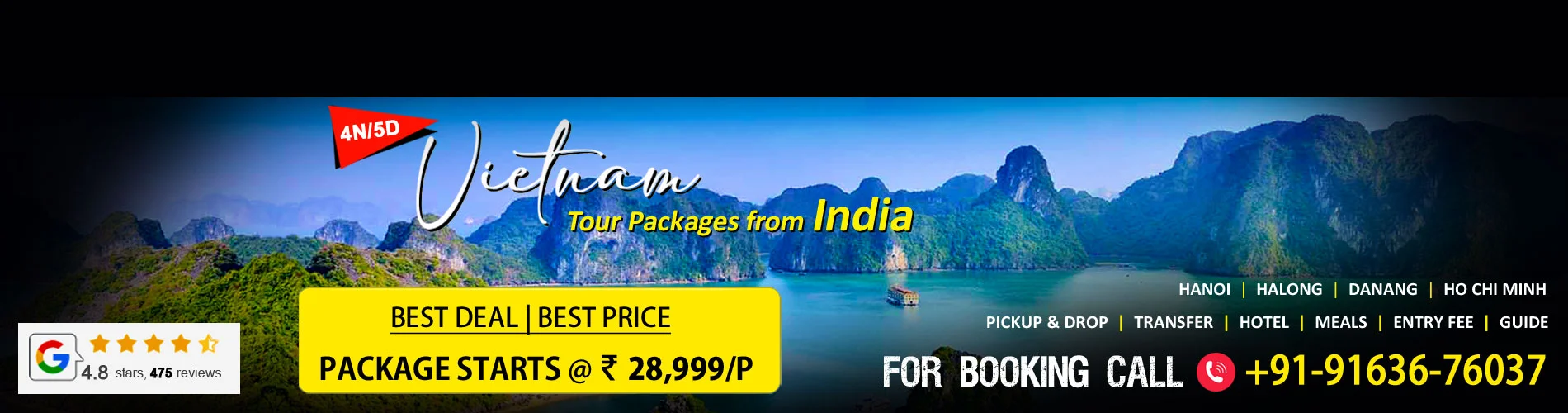 Vietnam Package Tour from Chandigarh